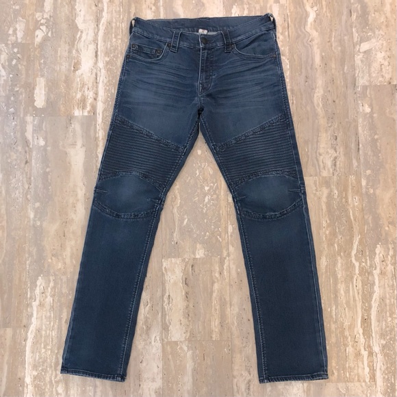 True Religion Slim Moto Blue Jeans Men’s Size 33 - Picture 2 of 16